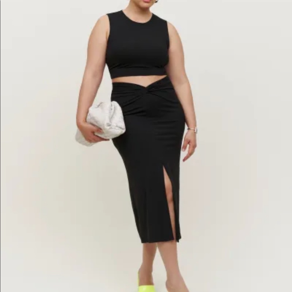 Reformation Rylan Knit Two Piece in Black - brand new